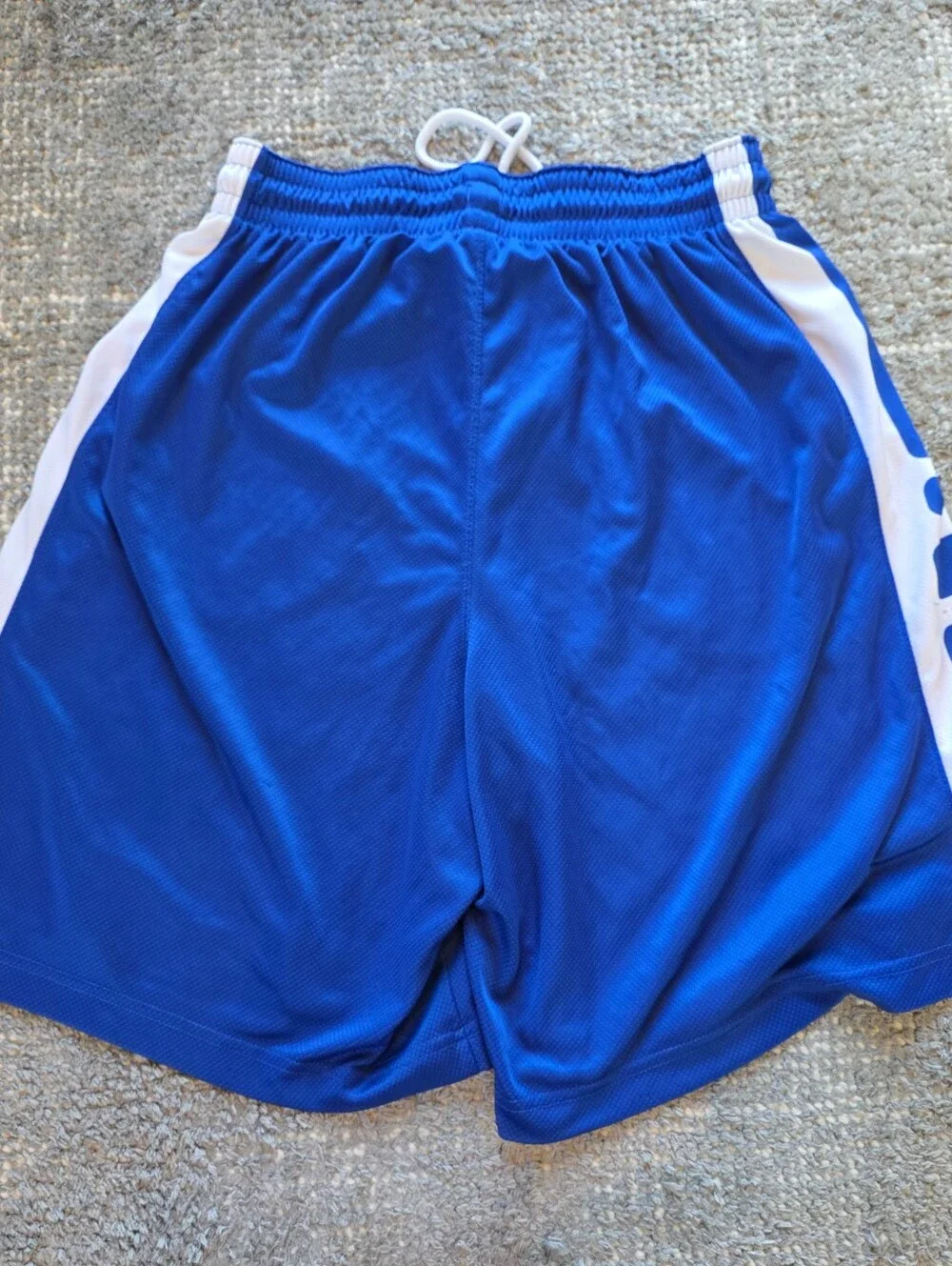 Nike Youth XL Elite Dri-Fit Basketball Shorts Blue White 9 Inch Inseam